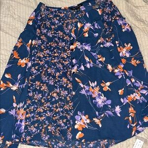 Zac & Rachel Blue Floral A-Line Skirt